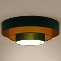 Duolla - LED taklampa LUNETA LED/26W/230V diameter 60 cm 4000K grön/guld