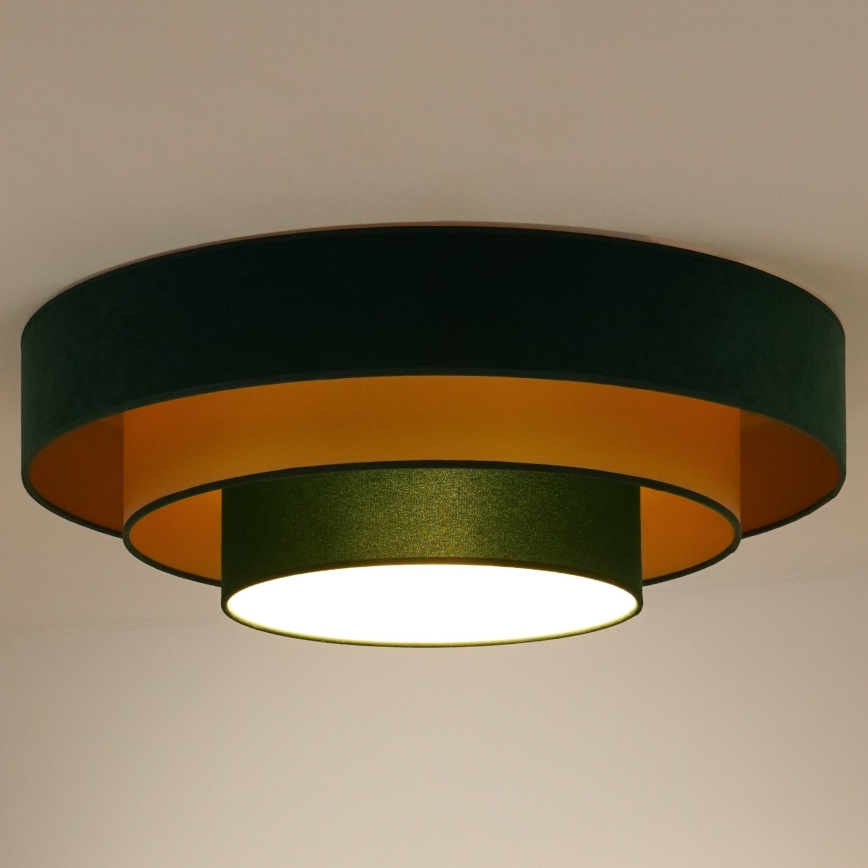 Duolla - LED taklampa LUNETA LED/26W/230V diameter 60 cm 4000K grön/guld