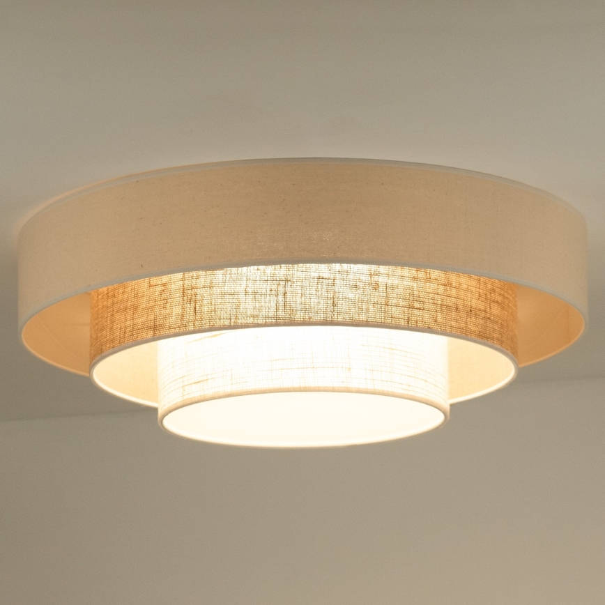 Duolla - LED taklampa LUNETA LED/26W/230V diameter 60 cm 4000K rotting/beige/brun