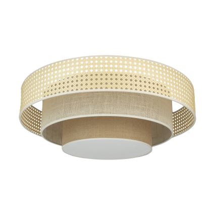 Duolla - LED taklampa LUNETA LED/26W/230V diameter 60 cm 4000K rotting/beige/brun