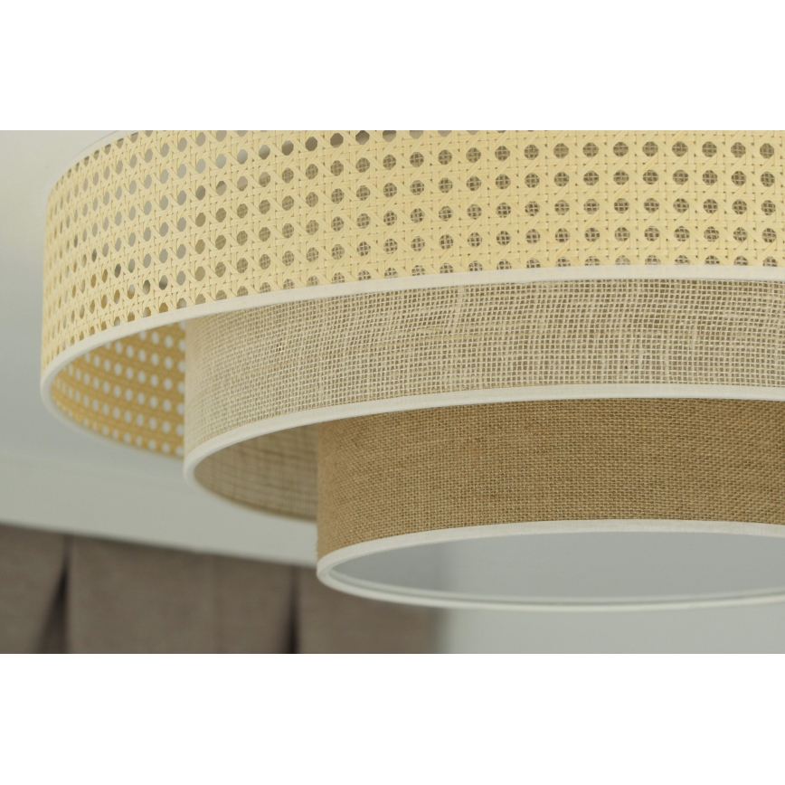 Duolla - LED taklampa LUNETA LED/26W/230V diameter 60 cm 4000K rotting/beige/brun