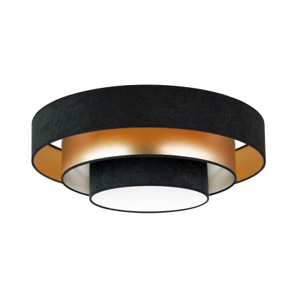 Duolla - LED taklampa LUNETA LED/26W/230V diameter 60 cm 4000K svart/guld