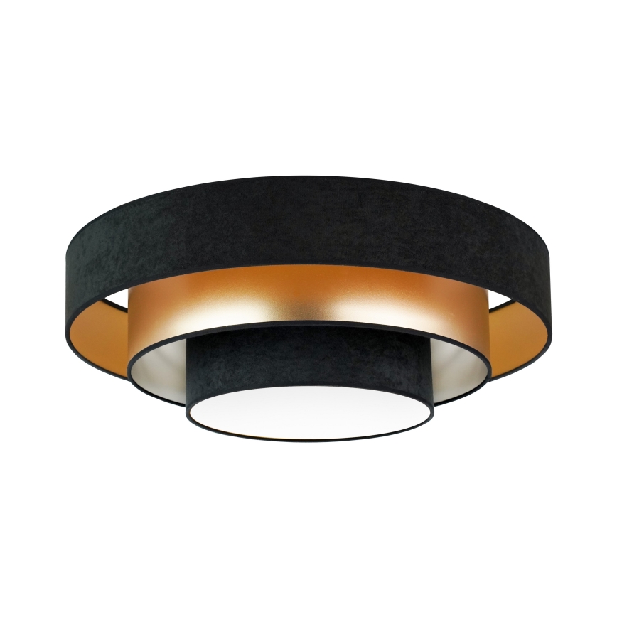 Duolla - LED taklampa LUNETA LED/26W/230V diameter 60 cm 4000K svart/guld