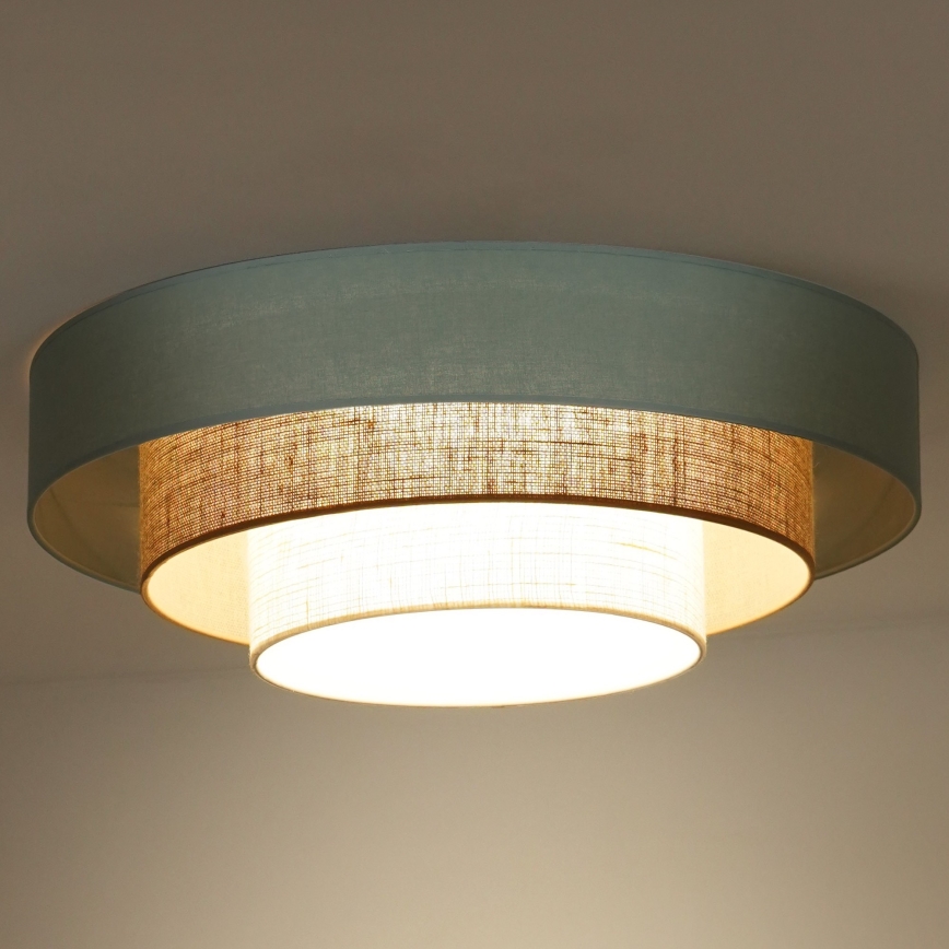 Duolla - LED taklampa LUNETA LED/26W/230V diameter 60 cm 4000K turkos/beige/grädde