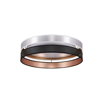 Duolla - LED taklampa ROLLER DUO SHINY LED/24W/230V diameter 45 cm silver/svart