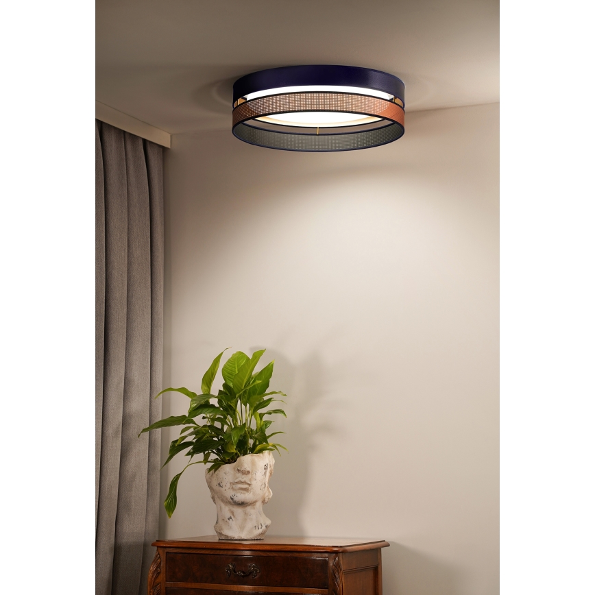 Duolla - LED taklampa ROLLER DUO SHINY LED/24W/230V diameter 45 cm blå/koppar