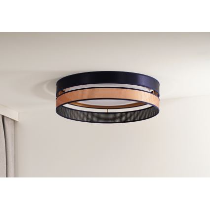 Duolla - LED taklampa ROLLER DUO SHINY LED/24W/230V diameter 45 cm blå/koppar