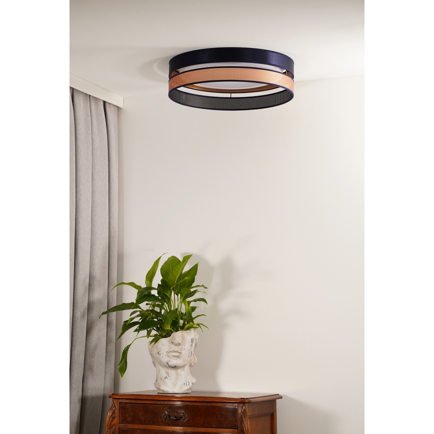 Duolla - LED taklampa ROLLER DUO SHINY LED/24W/230V diameter 45 cm blå/koppar