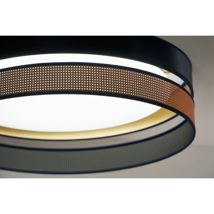 Duolla - LED taklampa ROLLER DUO SHINY LED/24W/230V diameter 45 cm blå/koppar