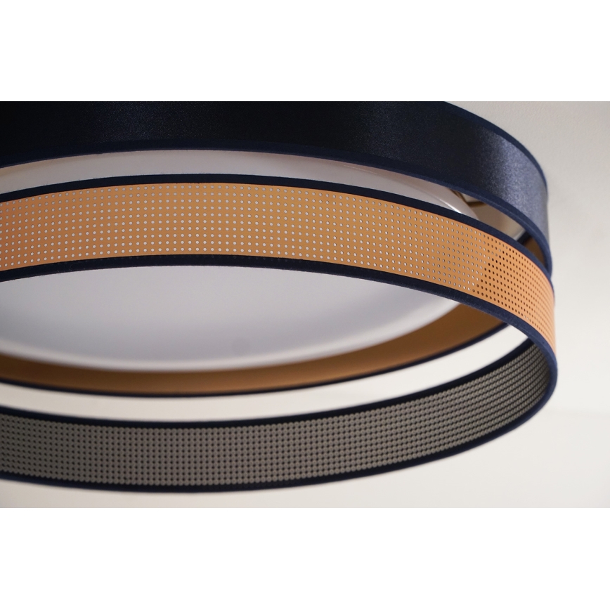 Duolla - LED taklampa ROLLER DUO SHINY LED/24W/230V diameter 45 cm blå/koppar
