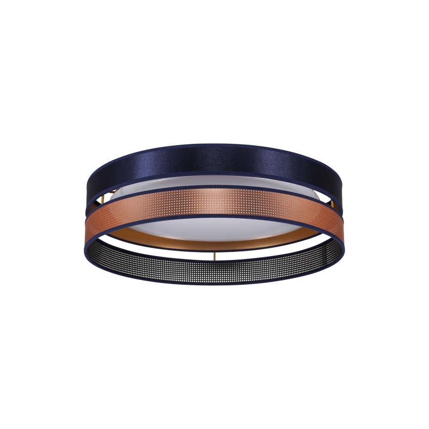 Duolla - LED taklampa ROLLER DUO SHINY LED/24W/230V diameter 45 cm blå/koppar