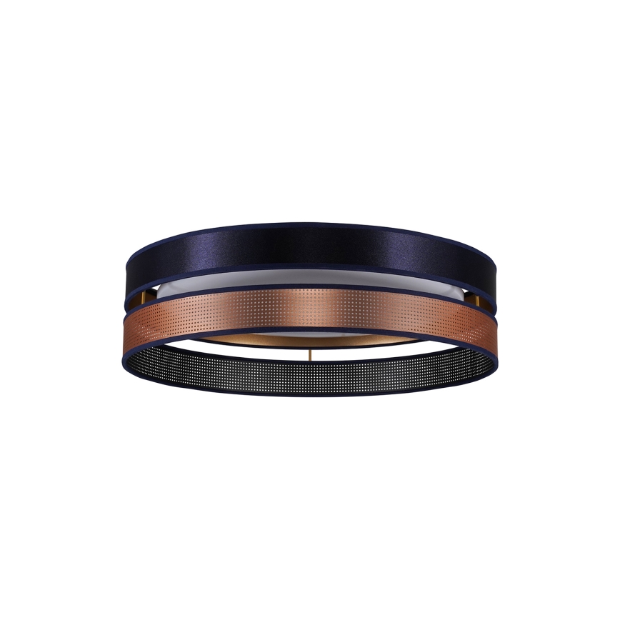 Duolla - LED taklampa ROLLER DUO SHINY LED/24W/230V diameter 45 cm blå/koppar
