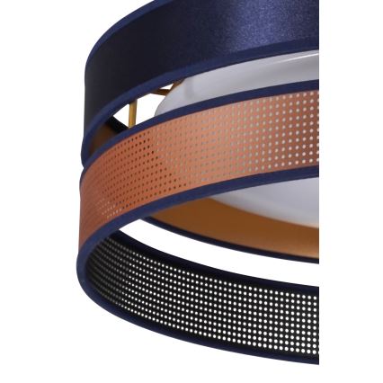 Duolla - LED taklampa ROLLER DUO SHINY LED/24W/230V diameter 45 cm blå/koppar