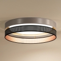 Duolla - LED taklampa ROLLER DUO SHINY LED/24W/230V diameter 45 cm silver/svart