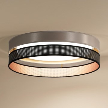 Duolla - LED taklampa ROLLER DUO SHINY LED/24W/230V diameter 45 cm silver/svart