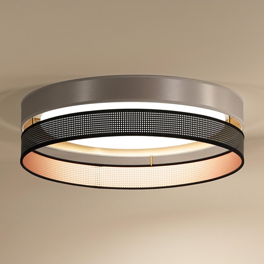 Duolla - LED taklampa ROLLER DUO SHINY LED/24W/230V diameter 45 cm silver/svart