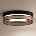 Duolla - LED taklampa ROLLER DUO SHINY LED/24W/230V diameter 45 cm svart/koppar