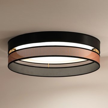 Duolla - LED taklampa ROLLER DUO SHINY LED/24W/230V diameter 45 cm svart/koppar