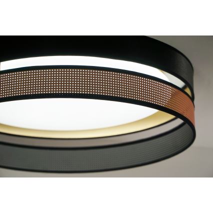 Duolla - LED taklampa ROLLER DUO SHINY LED/24W/230V diameter 45 cm svart/koppar