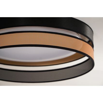 Duolla - LED taklampa ROLLER DUO SHINY LED/24W/230V diameter 45 cm svart/koppar