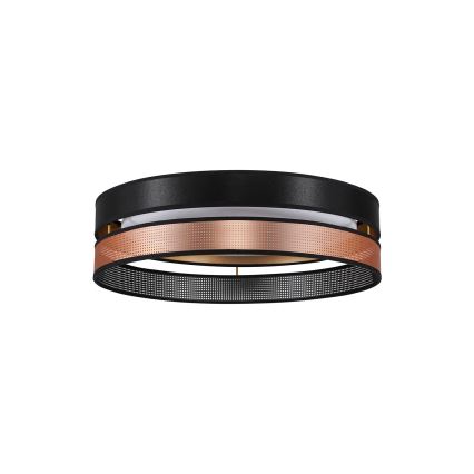 Duolla - LED taklampa ROLLER DUO SHINY LED/24W/230V diameter 45 cm svart/koppar