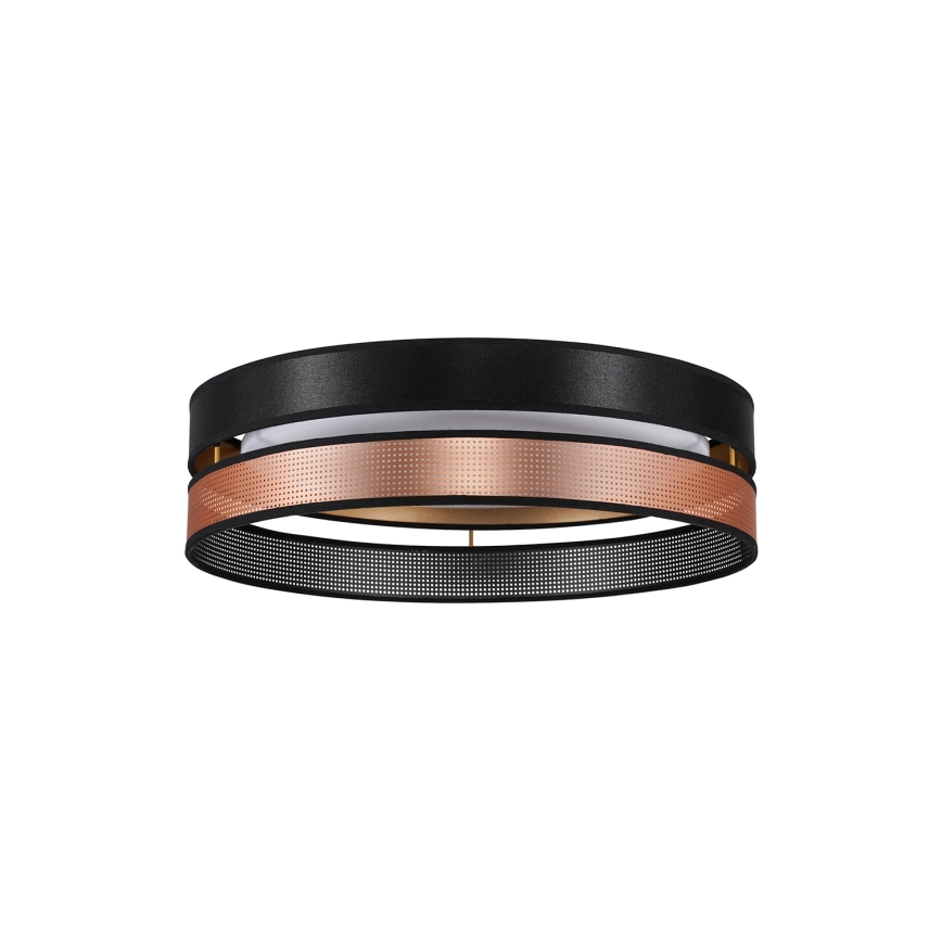 Duolla - LED taklampa ROLLER DUO SHINY LED/24W/230V diameter 45 cm svart/koppar