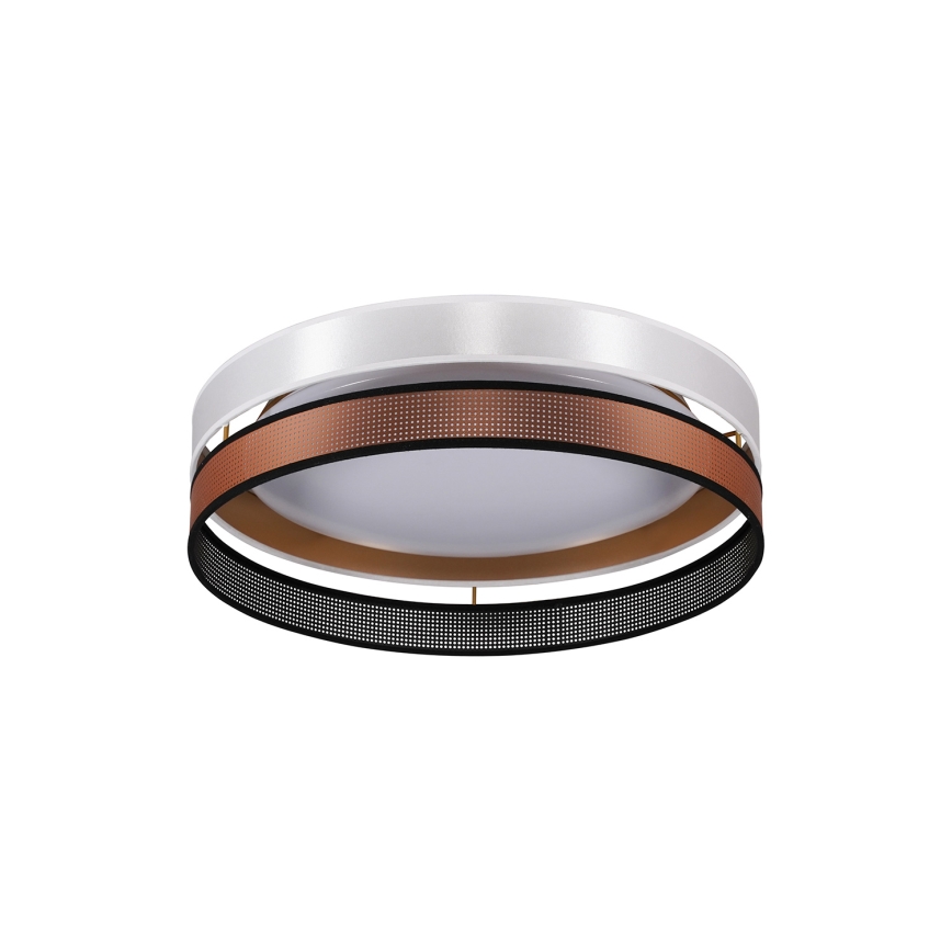 Duolla - LED taklampa ROLLER DUO SHINY LED/24W/230V diameter 45 cm vit/koppar