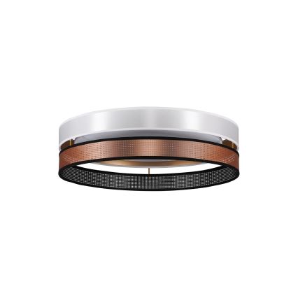 Duolla - LED taklampa ROLLER DUO SHINY LED/24W/230V diameter 45 cm vit/koppar