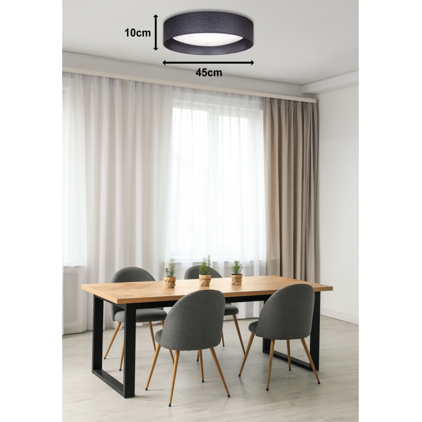 Duolla - LED taklampa ROLLER LED/24W/230V diameter 45 cm antracit