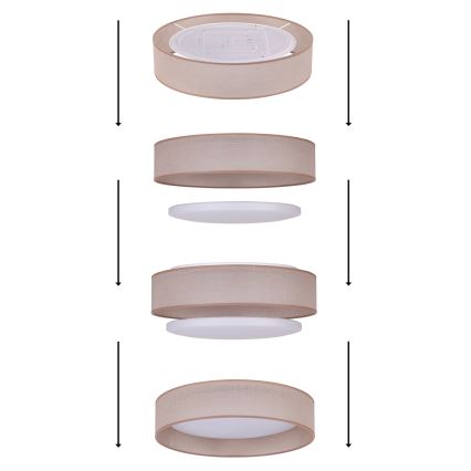 Duolla - LED taklampa ROLLER LED/24W/230V diameter 45 cm antracit