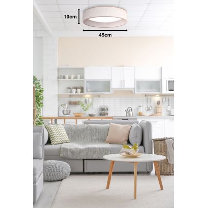 Duolla - LED taklampa ROLLER LED/24W/230V diameter 45 cm beige