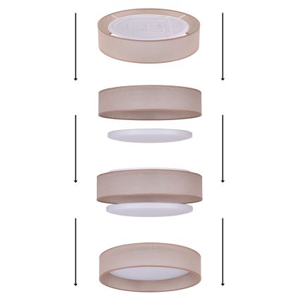 Duolla - LED taklampa ROLLER LED/24W/230V diameter 45 cm beige