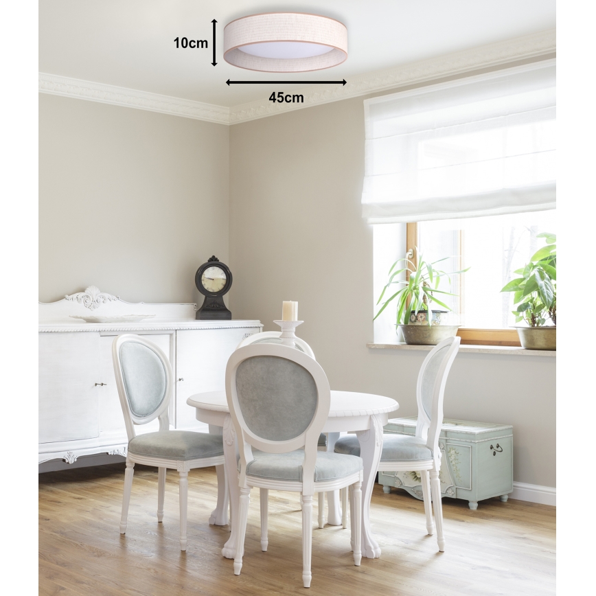 Duolla - LED taklampa ROLLER LED/24W/230V diameter 45 cm beige