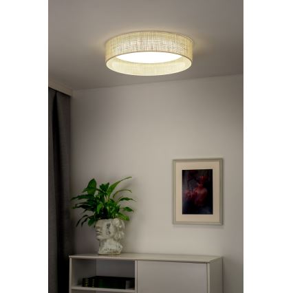Duolla - LED taklampa ROLLER LED/24W/230V diameter 45 cm beige