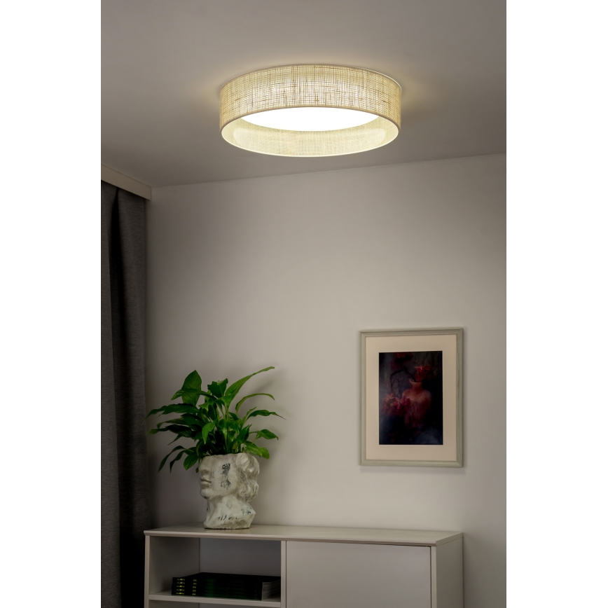 Duolla - LED taklampa ROLLER LED/24W/230V diameter 45 cm beige