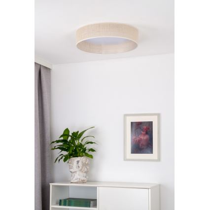 Duolla - LED taklampa ROLLER LED/24W/230V diameter 45 cm beige