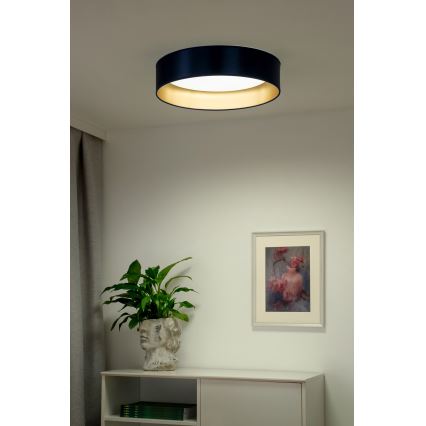 Duolla - LED taklampa ROLLER LED/24W/230V diameter 45 cm blå/guld