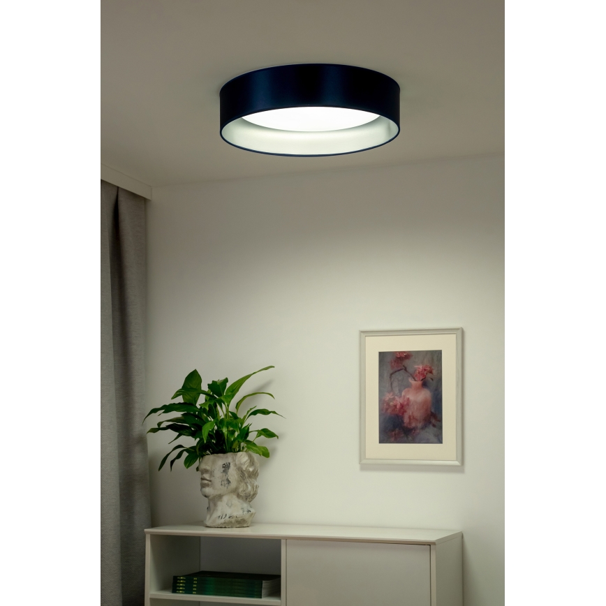 Duolla - LED taklampa ROLLER LED/24W/230V diameter 45 cm blå/silver