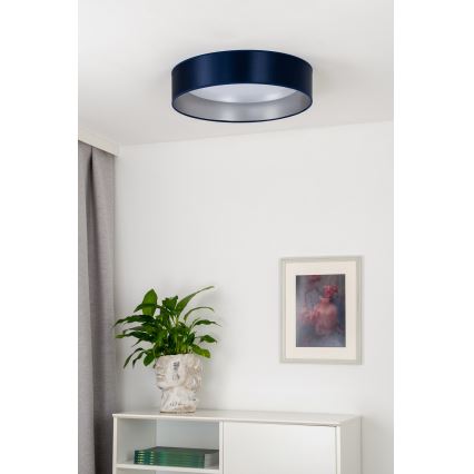 Duolla - LED taklampa ROLLER LED/24W/230V diameter 45 cm blå/silver