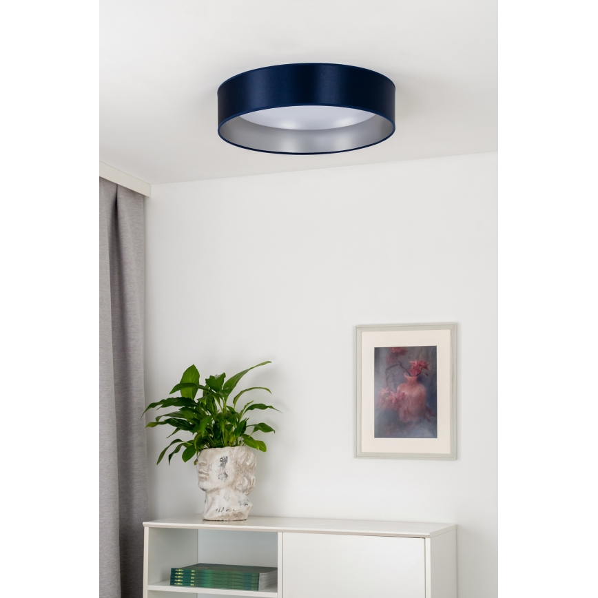 Duolla - LED taklampa ROLLER LED/24W/230V diameter 45 cm blå/silver