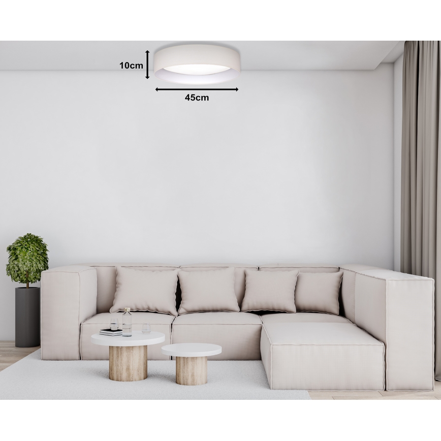 Duolla - LED taklampa ROLLER LED/24W/230V diameter 45 cm grädde