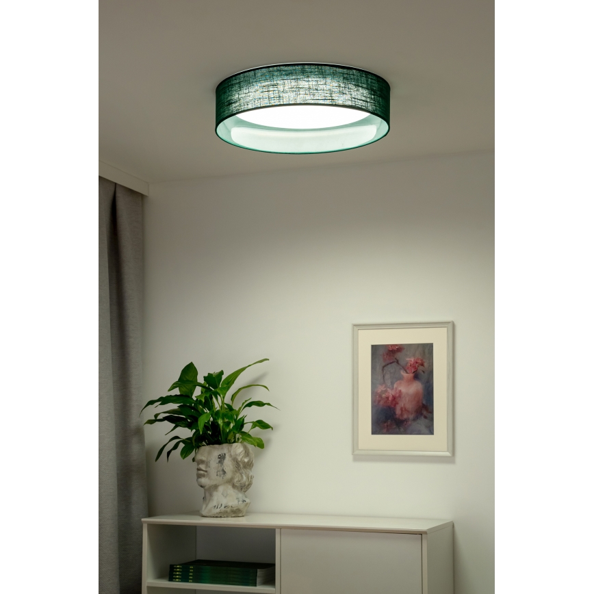 Duolla - LED taklampa ROLLER LED/24W/230V diameter 45 cm grön