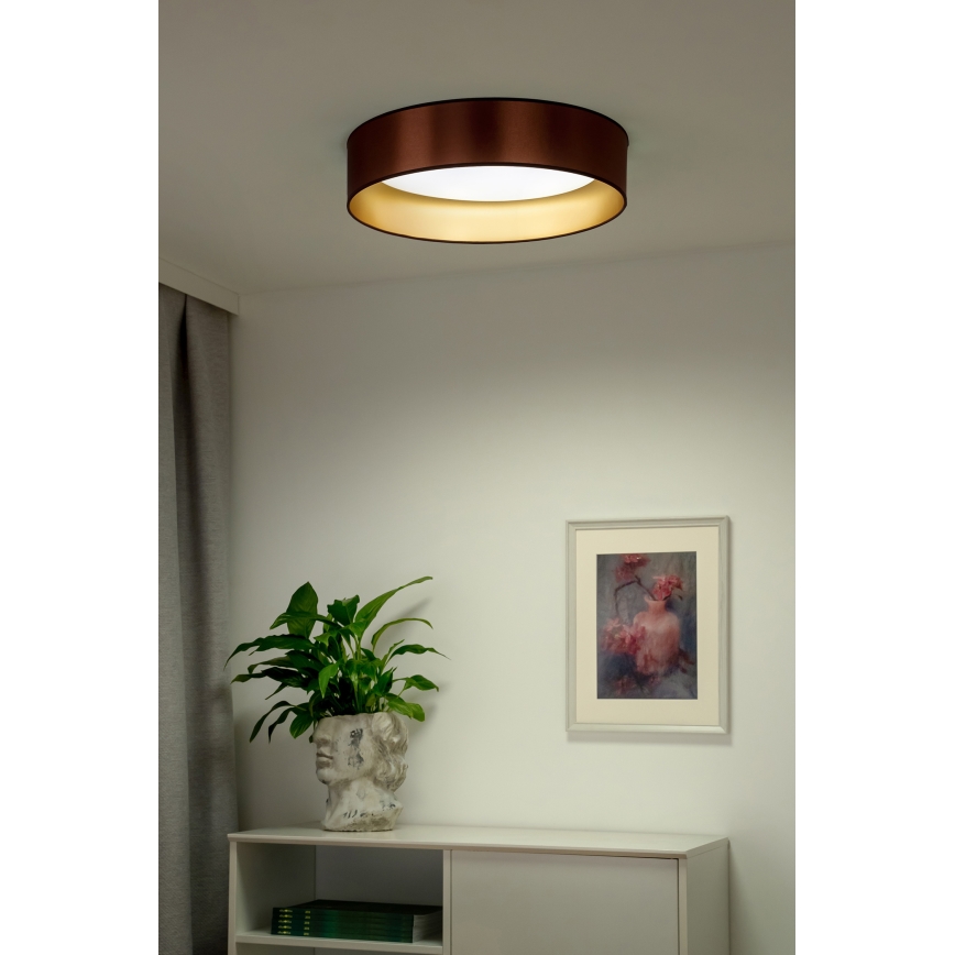 Duolla - LED taklampa ROLLER LED/24W/230V diameter 45 cm koppar/guld
