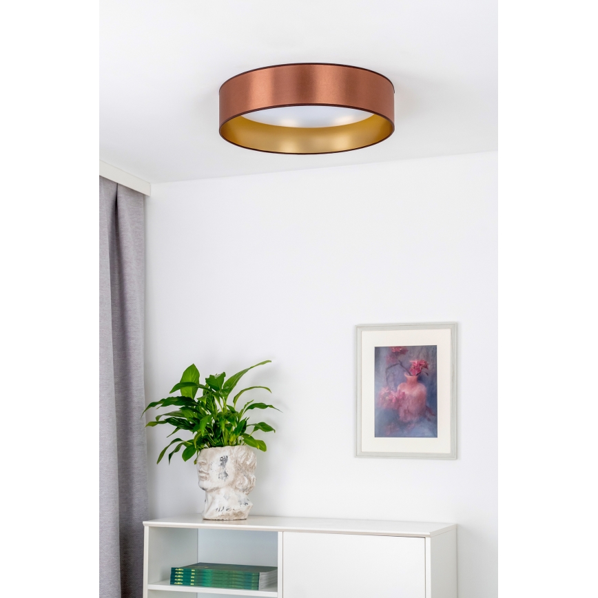 Duolla - LED taklampa ROLLER LED/24W/230V diameter 45 cm koppar/guld
