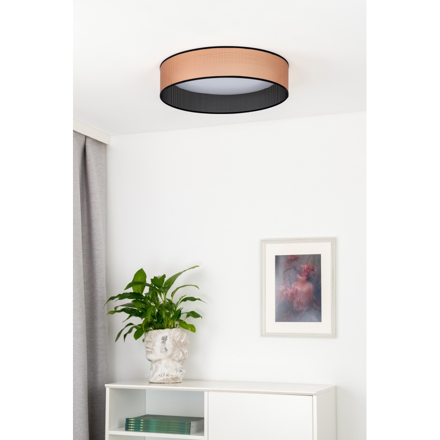 Duolla - LED taklampa ROLLER LED/24W/230V diameter 45 cm koppar/svart