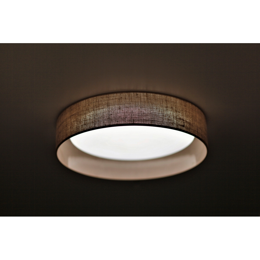 Duolla - LED taklampa ROLLER LED/24W/230V diameter 45 cm ljusbrun