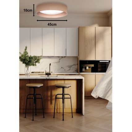 Duolla - LED taklampa ROLLER LED/24W/230V diameter 45 cm ljusbrun