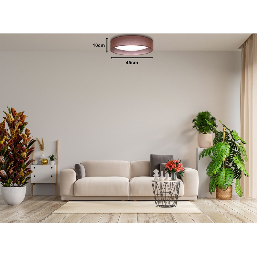 Duolla - LED taklampa ROLLER LED/24W/230V diameter 45 cm mörkbrun