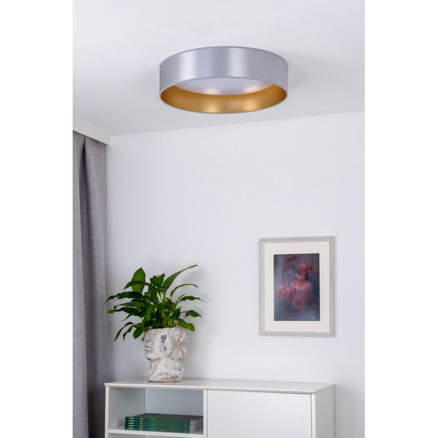 Duolla - LED taklampa ROLLER LED/24W/230V diameter 45 cm silver/guld