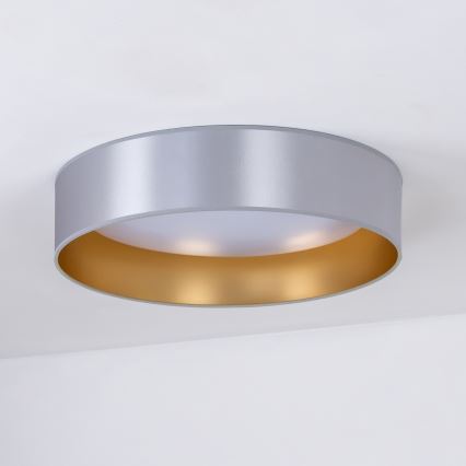 Duolla - LED taklampa ROLLER LED/24W/230V diameter 45 cm silver/guld
